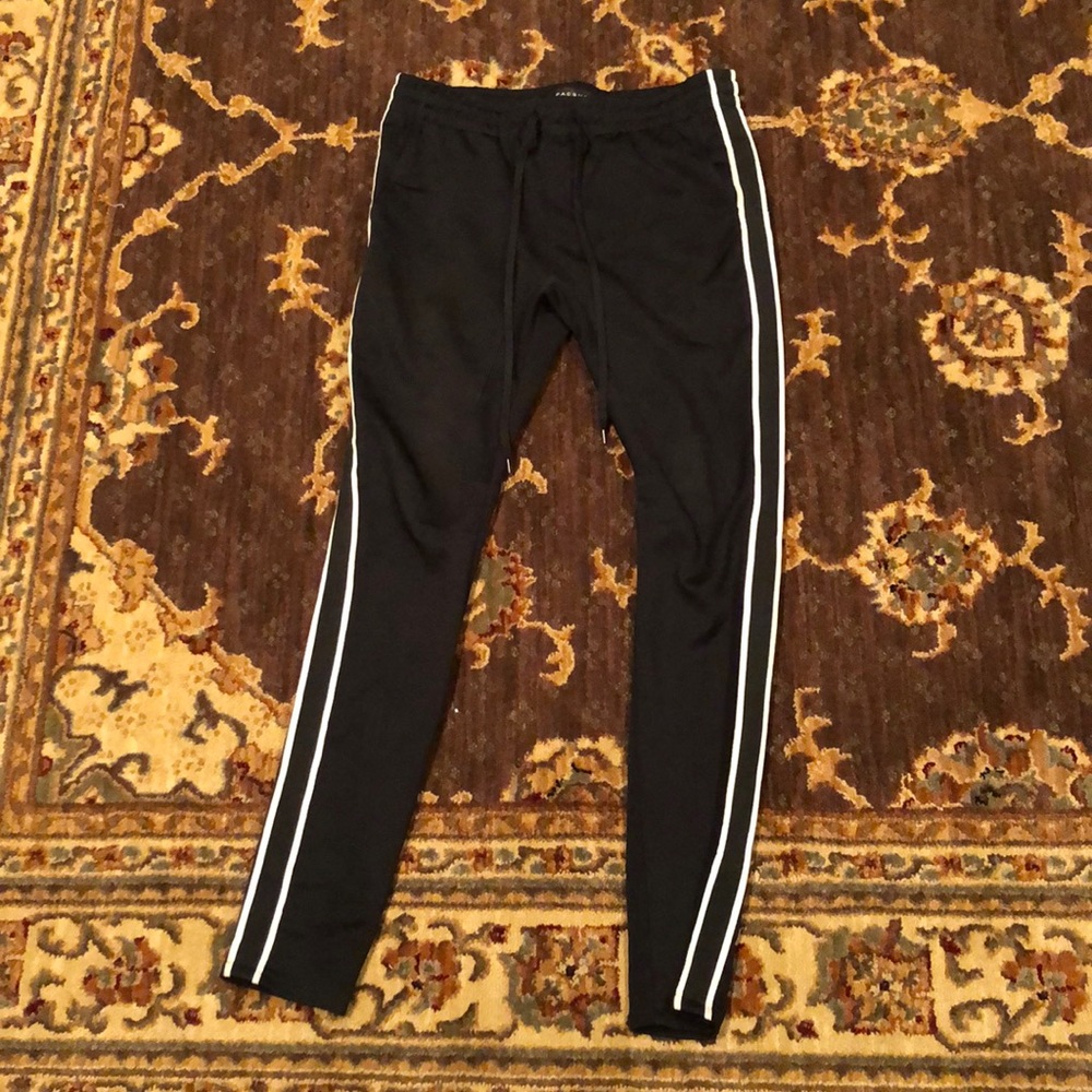 Pacsun black and white track pants M